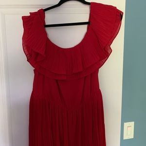 H&M Dresses - H&M Red Pleated Off the Shoulder Dress NWT H&M Dresses - H&M Red Pleated Off the Shoulder Dress NWT